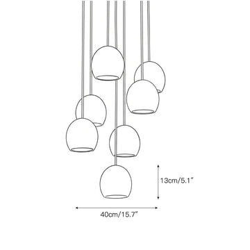 Arica Alabaster Chandelier – detail 5 — Dimension drawings 3