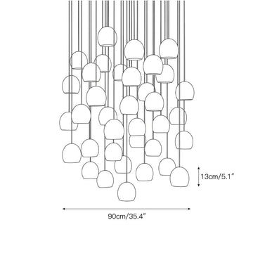Arica Alabaster Chandelier – detail 7 — Dimension drawings 5