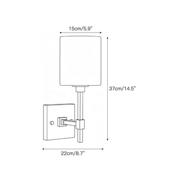 Ariel Alabaster Wall Sconce – detail 3 — Dimension drawings 1