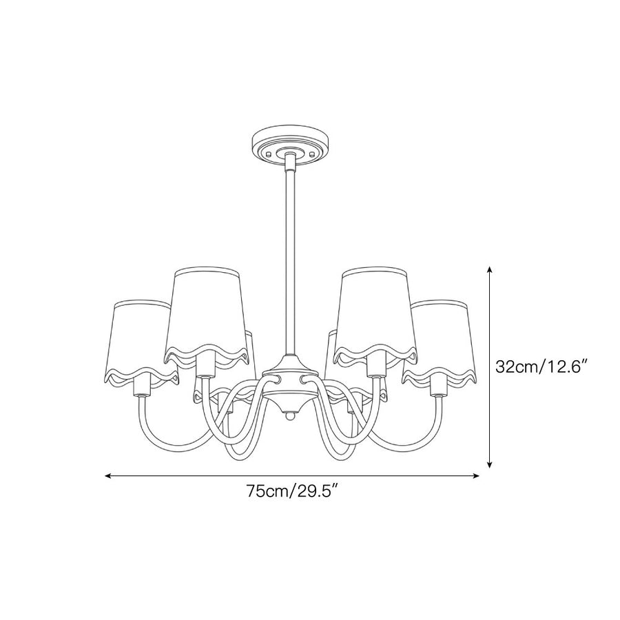 Ariel Chandelier – detail 3 — Dimension drawings 1