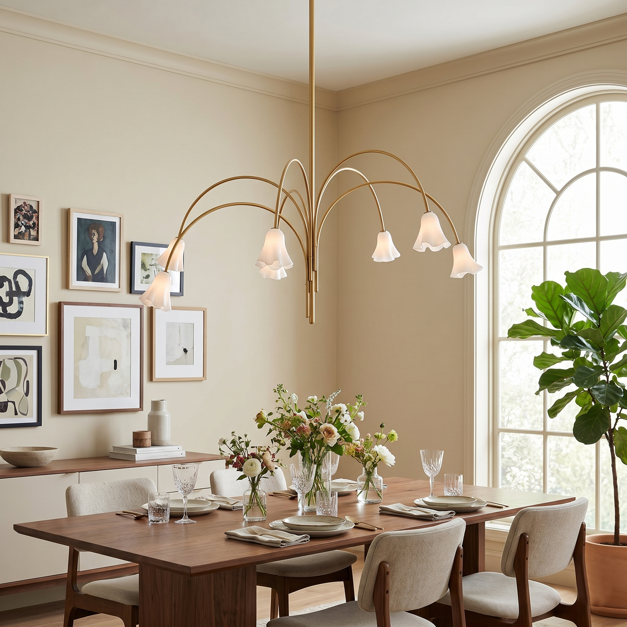 Flora Glass Chandelier