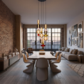 Load image into Gallery viewer, Stained Glass Chandelier
