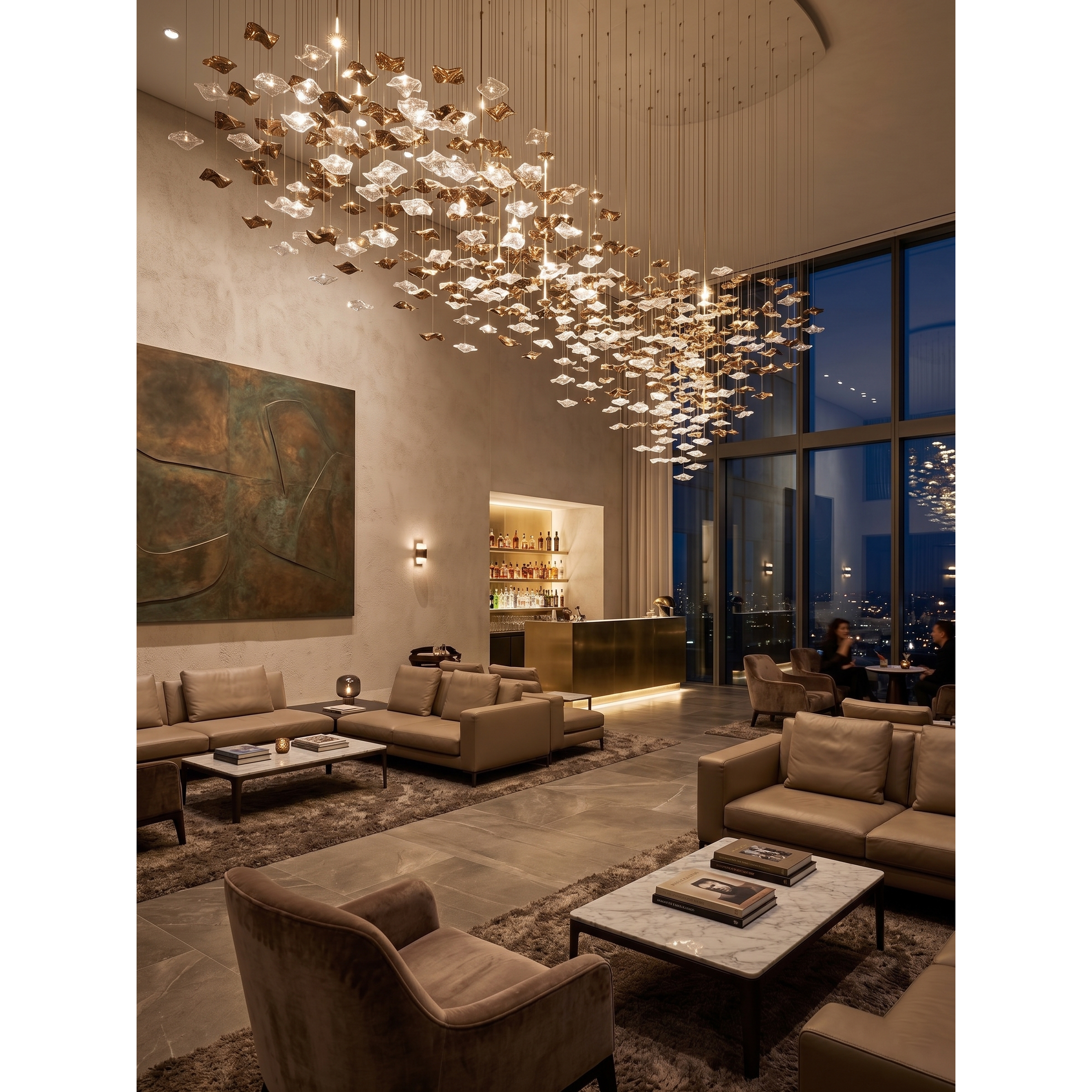 Tidal Art Glass Chandelier