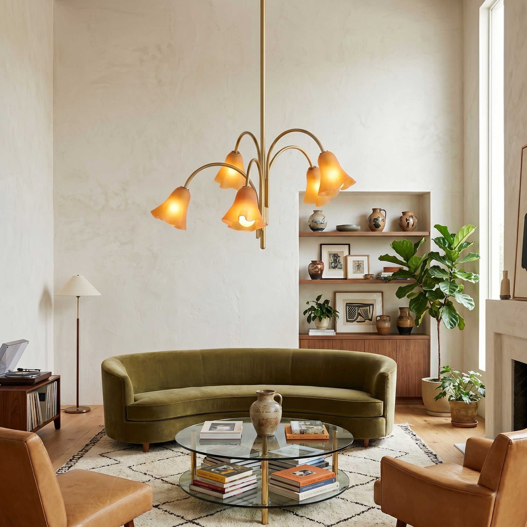Flora Glass Chandelier