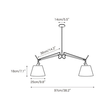 Costanza Pendant Lamp – detail 4 — Dimension drawings 2