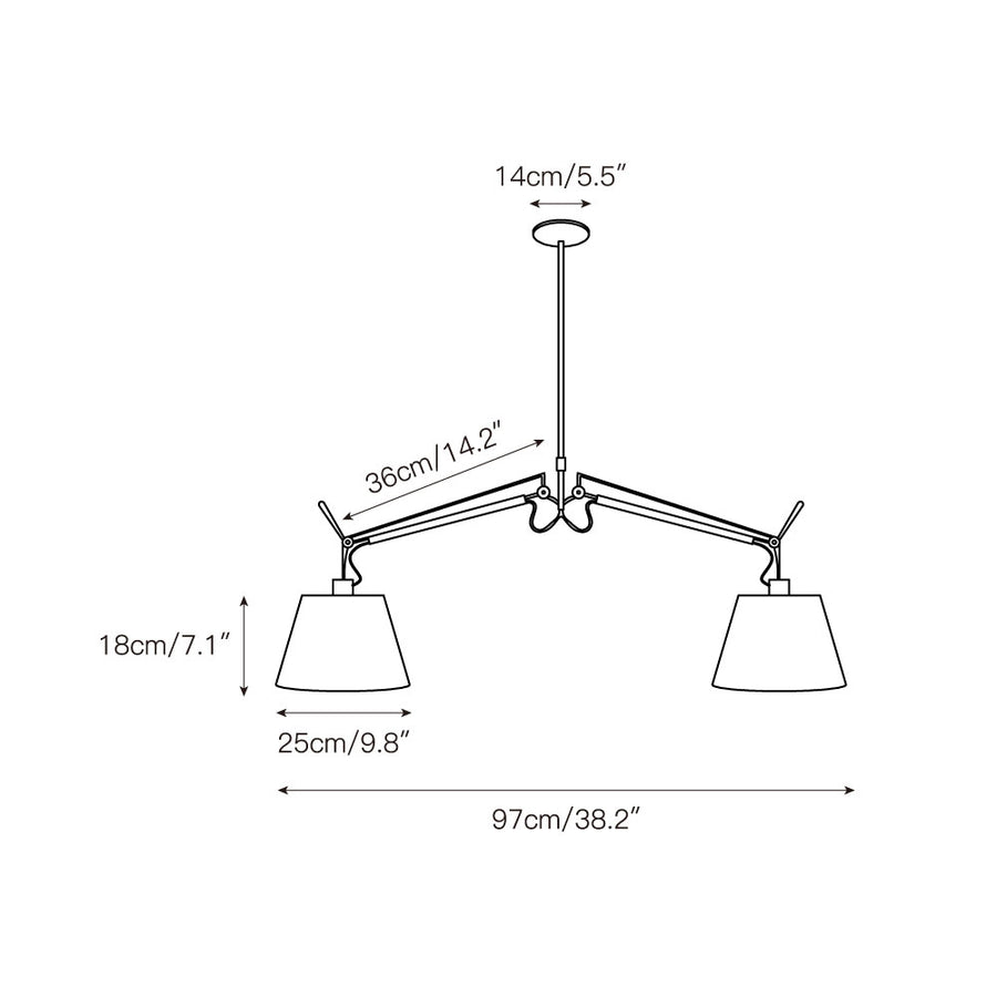 Costanza Pendant Lamp – detail 4 — Dimension drawings 2