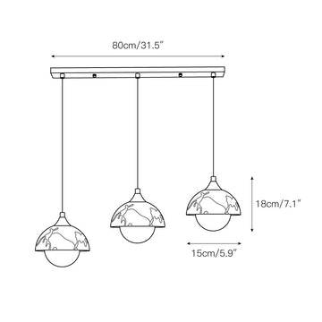 Artome Marble Pendant Lamp – detail 4 — Dimension drawings 2