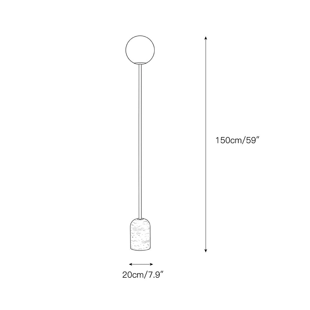 Aseneth Travertine Floor Lamp