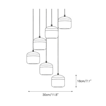 Asta Alabaster Pendant Lamp – detail 5 — Dimension drawings 3