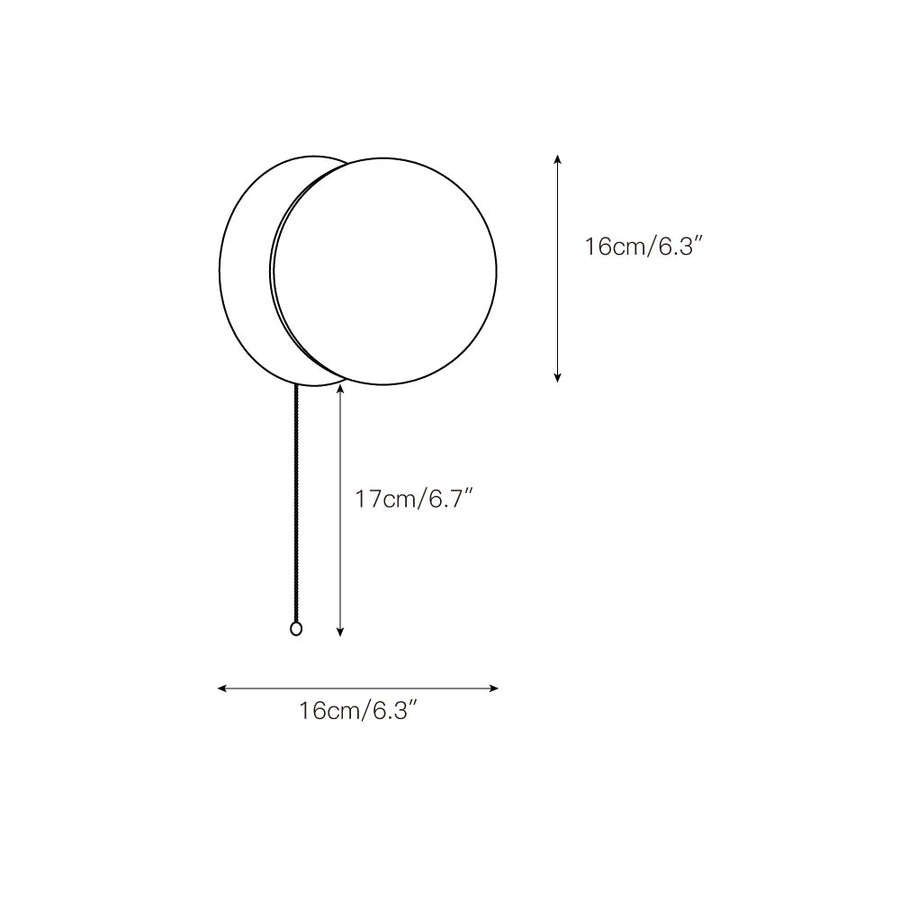 Asteroid Wall Lamp – detail 4 — Dimension drawings 2