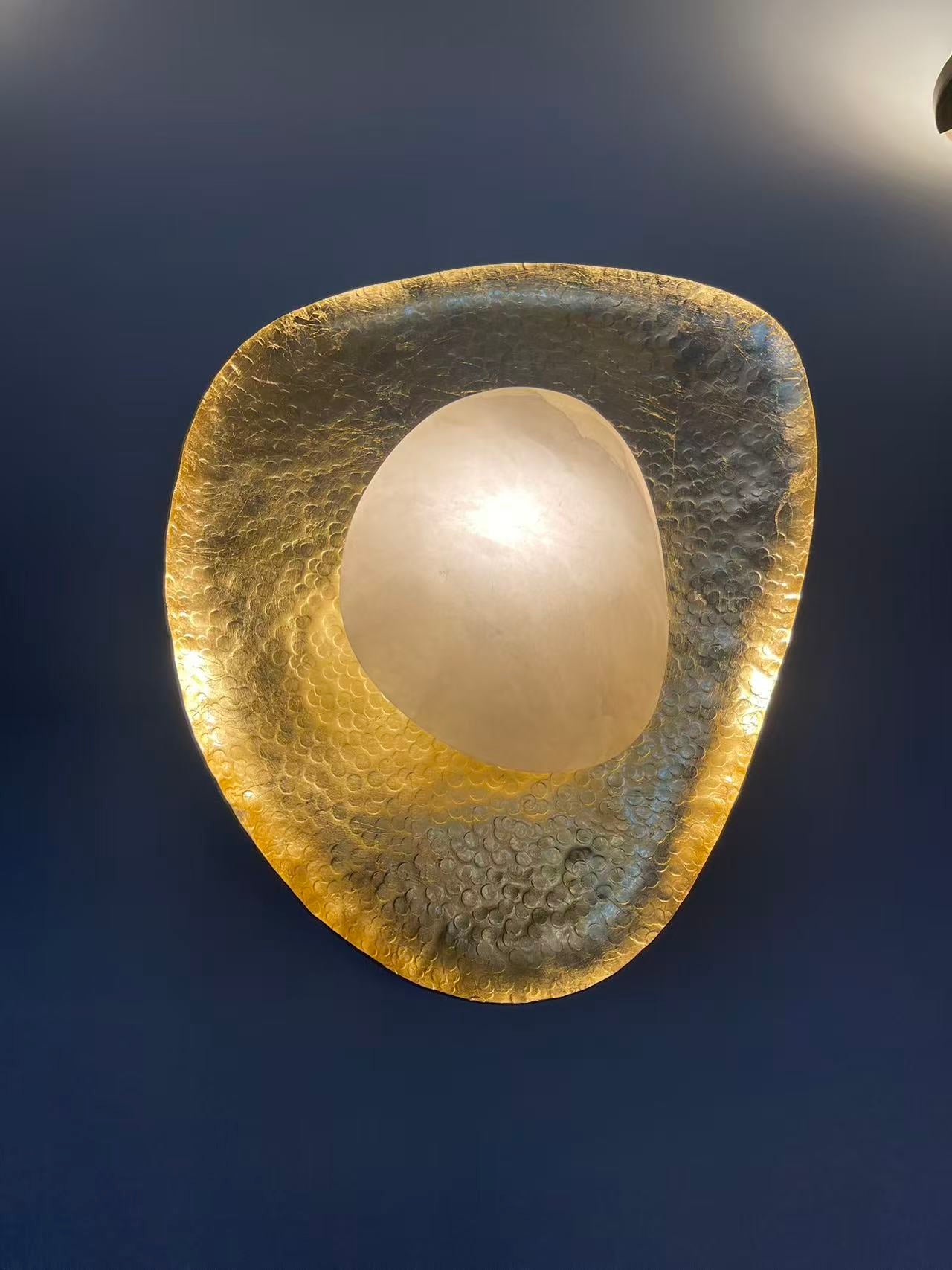 Astoria Hammered Lotus Leaf Sconce