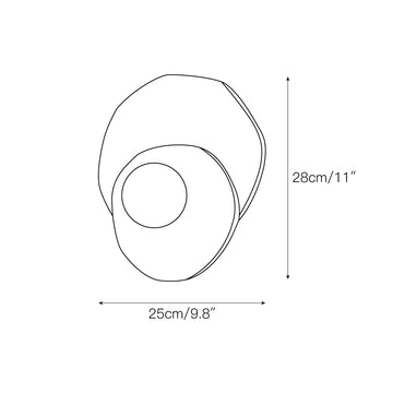 Astr Stone Wall Lamp – detail 3 — Dimension drawings 1