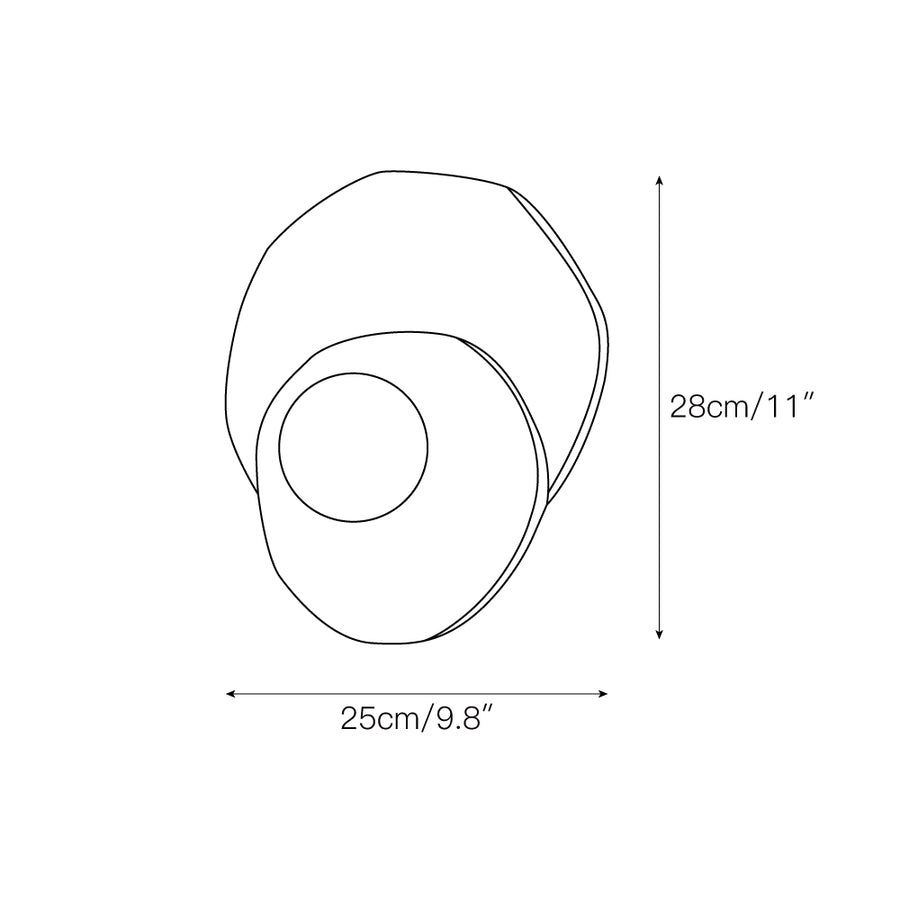 Astr Stone Wall Lamp – detail 3 — Dimension drawings 1