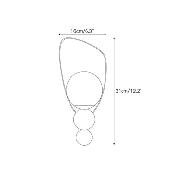Astrid Wall Sconce – detail 3 — Dimension drawings 1