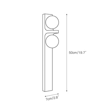 Asymmetrical Travertine Wall Sconce – detail 4 — Dimension drawings 1