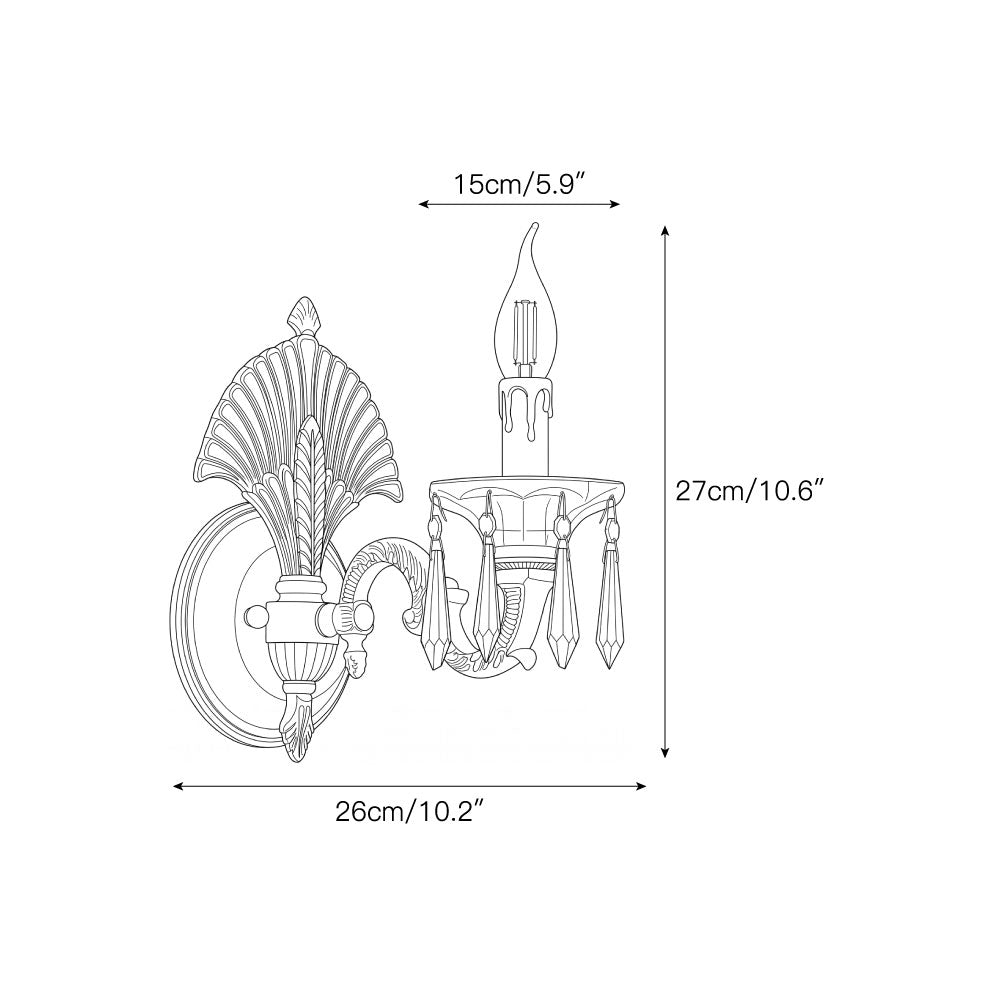 Athena Brass Wall Sconce