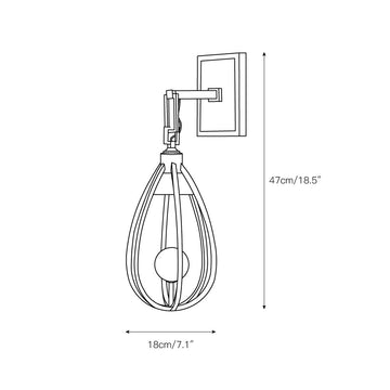 Athena Wall Lamp – detail 3 — Dimension drawings 1