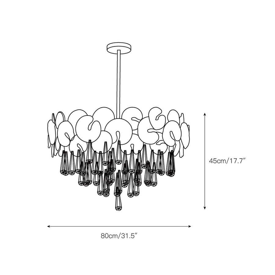 Atlas Crystal Chandelier – detail 4 — Dimension drawings 2