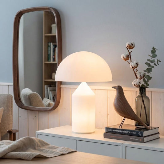 Mushroom Dome Glass Table Lamp