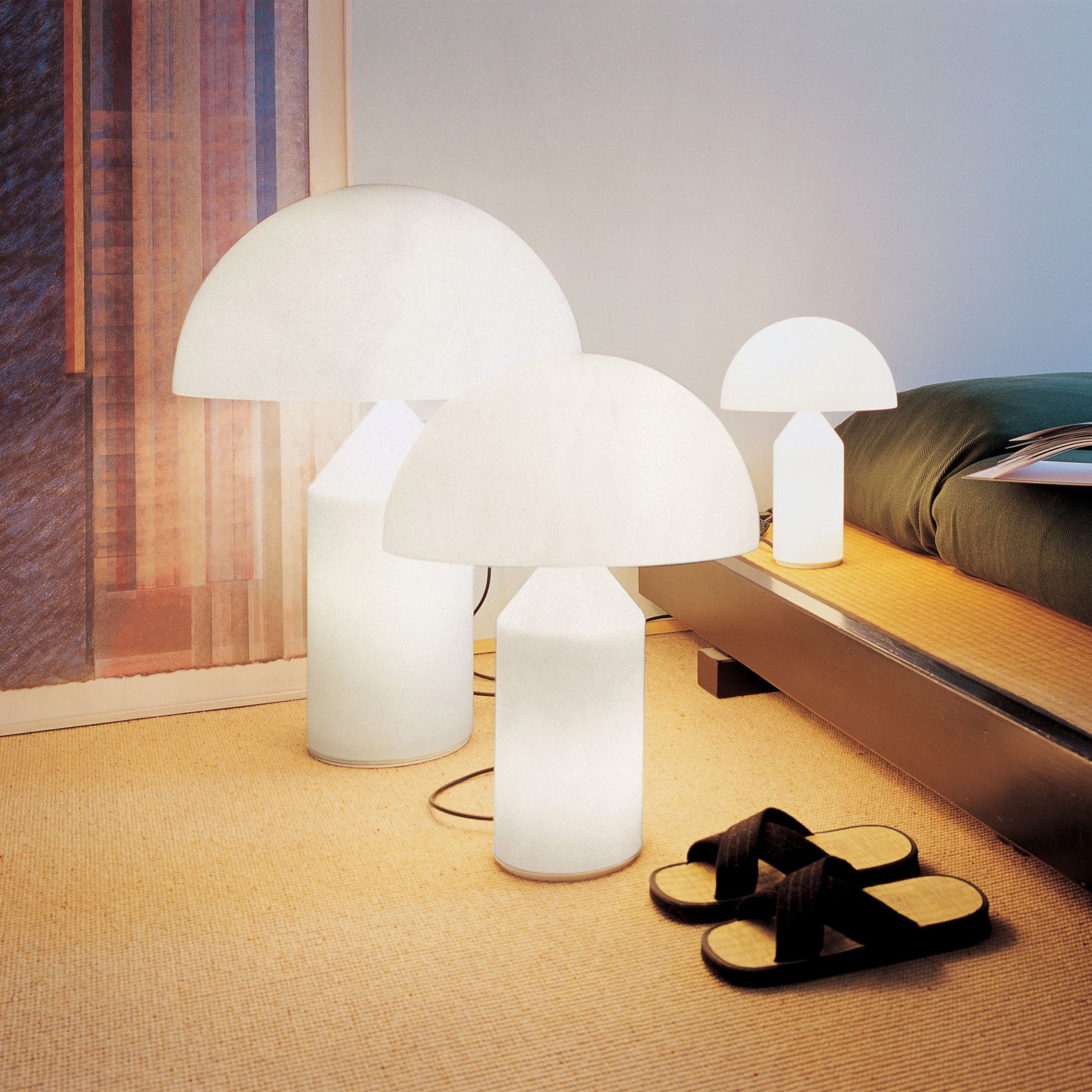 Lampe de table en verre Atollo