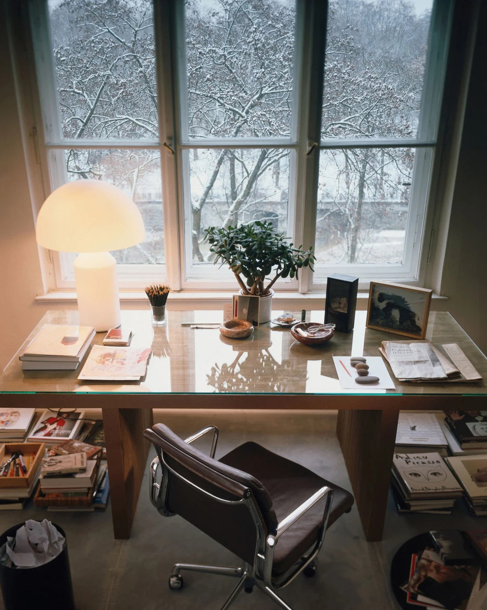 Lampe de table en verre Atollo