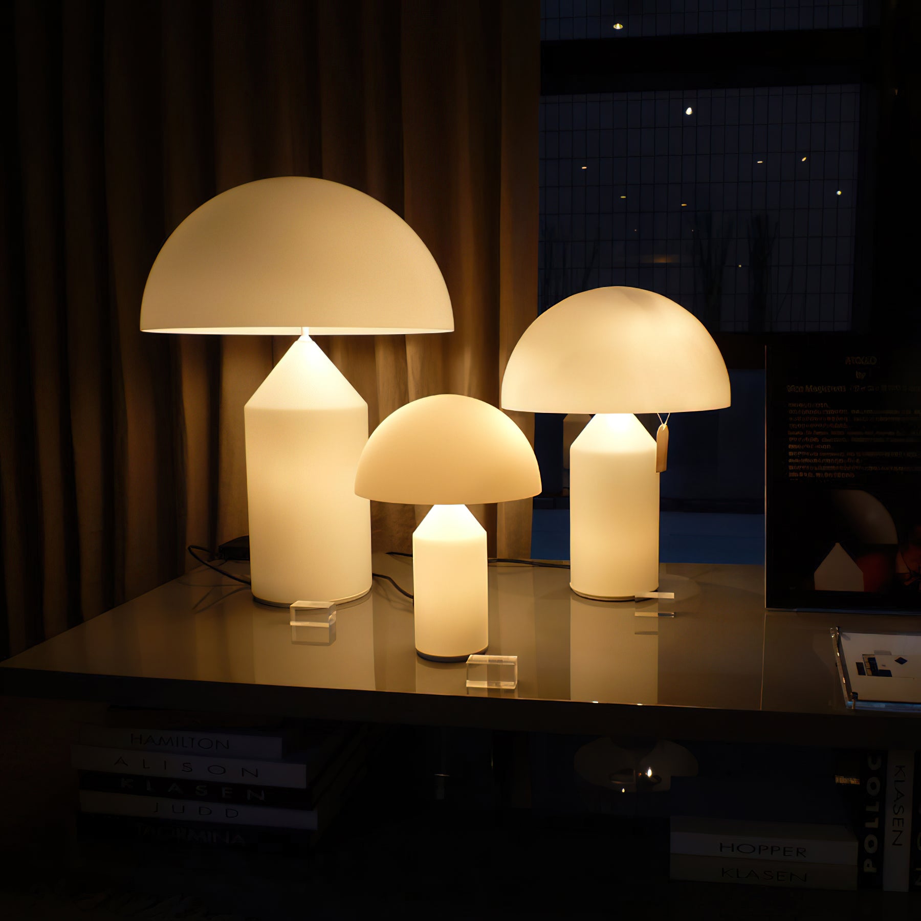 Lampe de table en verre Atollo