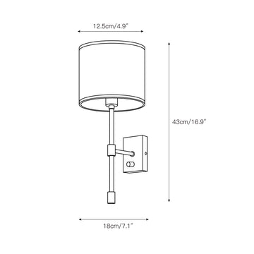 Atticus Wall Lamp – detail 4 — Dimension drawings 2