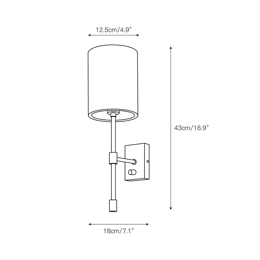 Atticus Wall Lamp – detail 3 — Dimension drawings 1