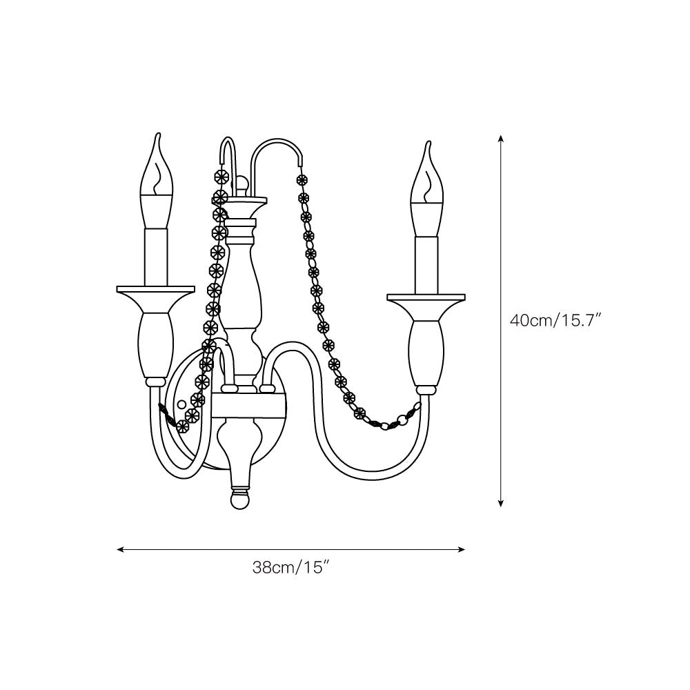 Aubervilliers Candle Wall Lamp