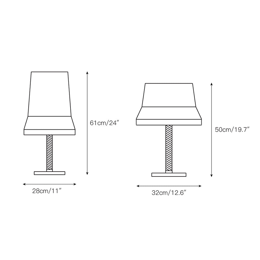Audrey Contardi Table Lamp – detail 5 — Dimension drawings 1