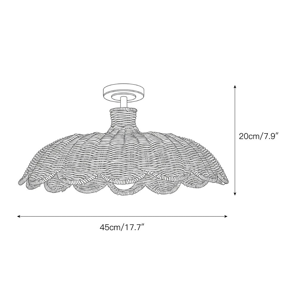 Aurelia Rattan Flush Mount