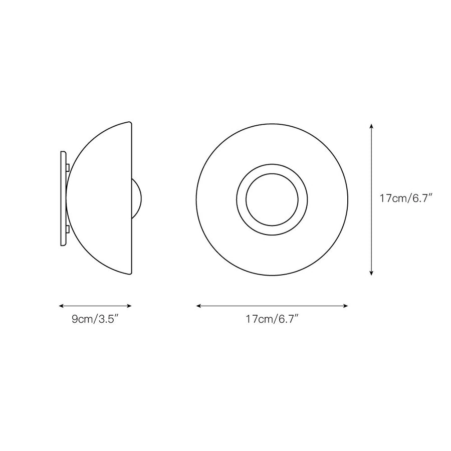 Aurelia Surface Sconce – detail 3 — Dimension drawings 1