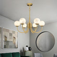 Load image into Gallery viewer, Aurelian Alabaster Globe Chandelier
