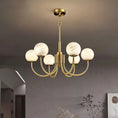 Load image into Gallery viewer, Aurelian Alabaster Globe Chandelier
