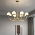 Load image into Gallery viewer, Aurelian Alabaster Globe Chandelier
