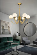 Load image into Gallery viewer, Aurelian Alabaster Globe Chandelier
