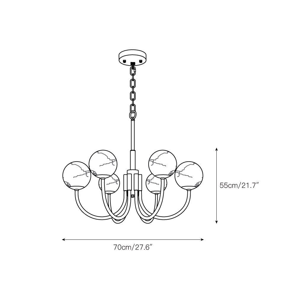 Aurelian Alabaster Globe Chandelier