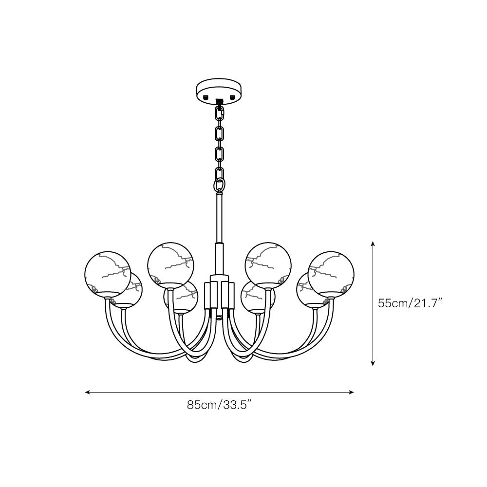 Aurelian Alabaster Globe Chandelier