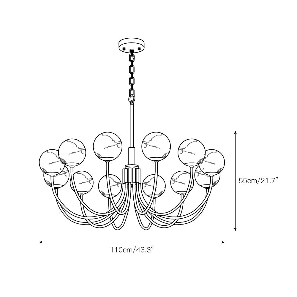 Aurelian Alabaster Globe Chandelier