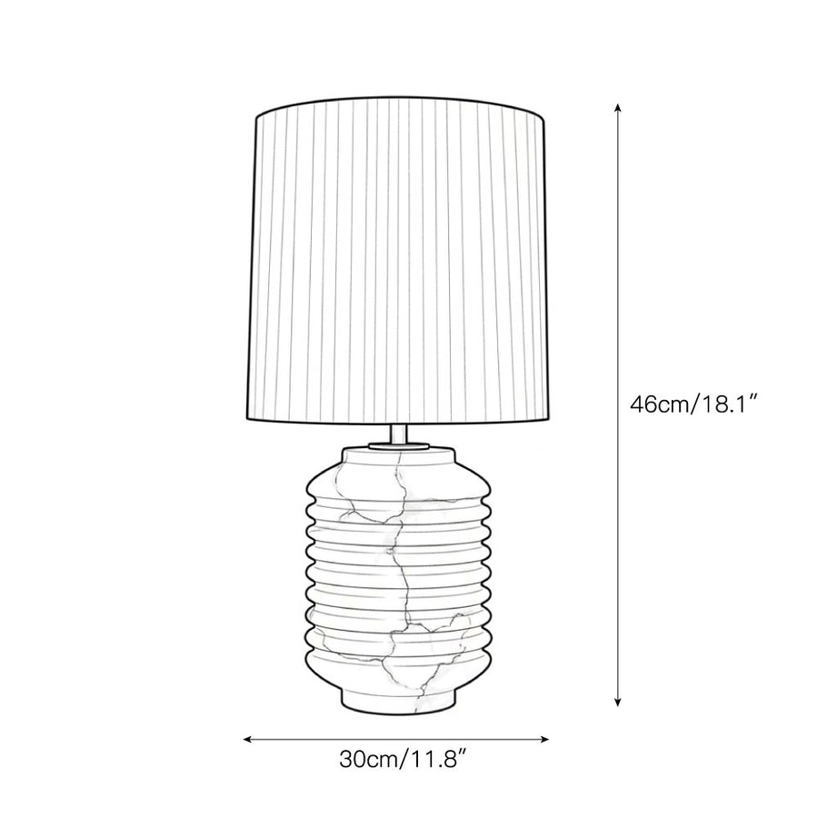 Auria Alabaster Table Lamp – detail 4 — Dimension drawings 1