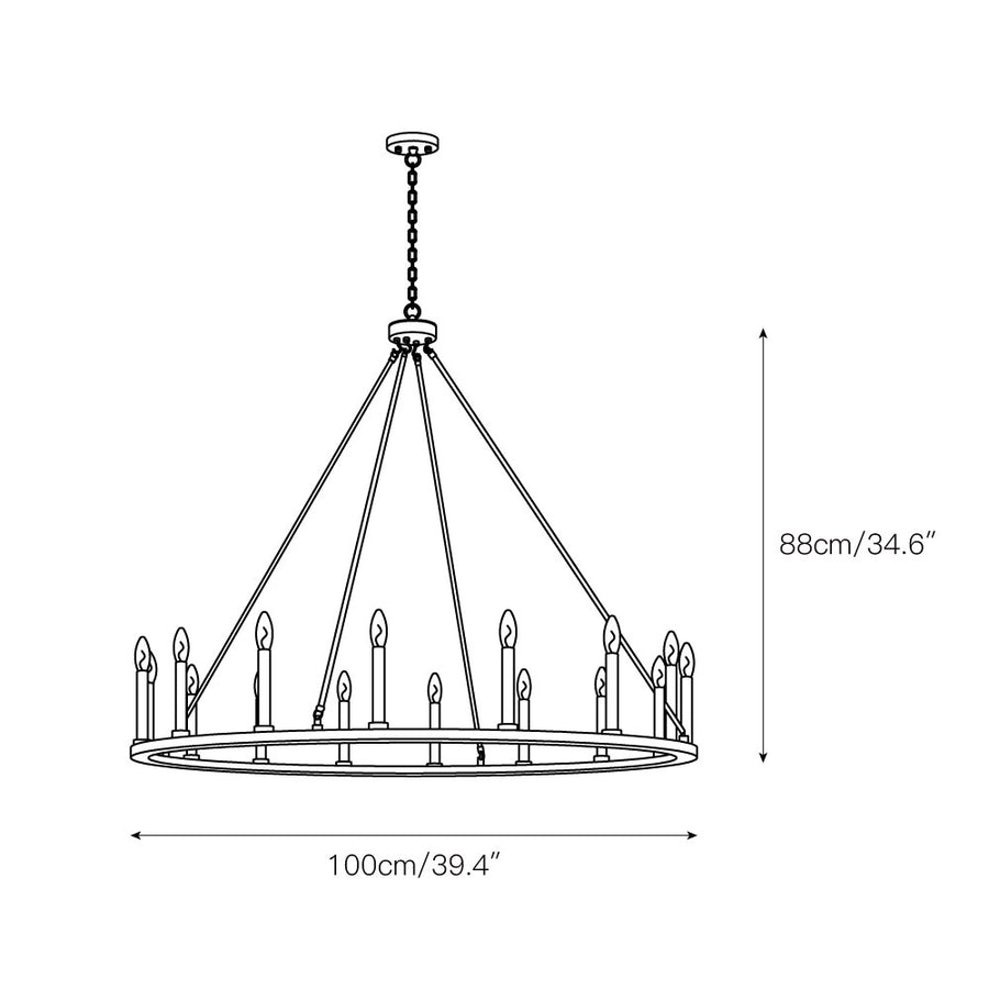 Avalee Chandelier – detail 6 — Dimension drawings 3