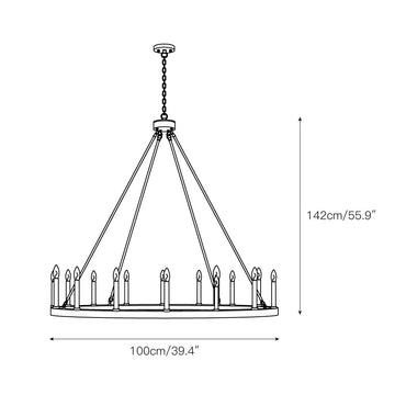 Avalee Chandelier – detail 7 — Dimension drawings 4
