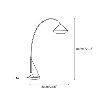 Avenir Arc Floor Lamp – detail 3 — Dimension drawings 1