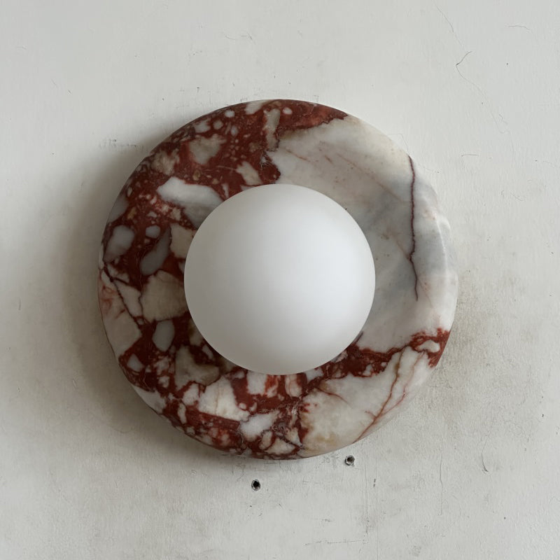 Orli Red Marble Sconce