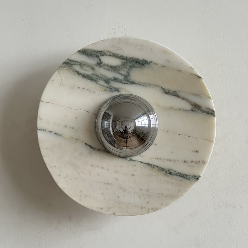 Calacatta Round Marble Sconce