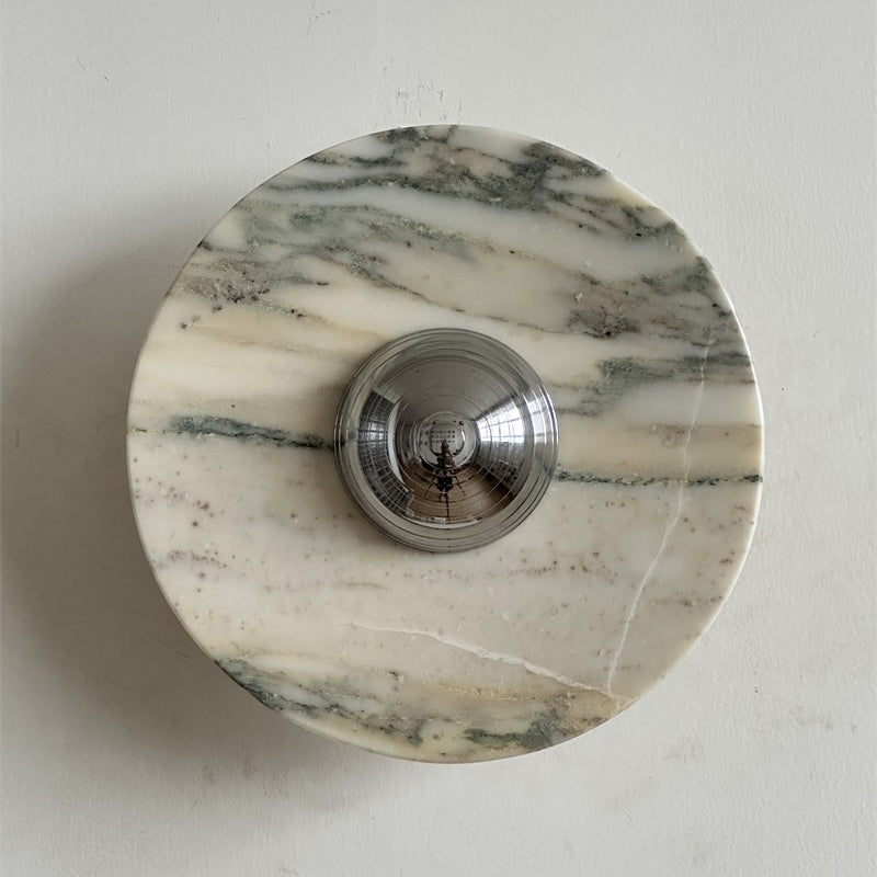 Calacatta Round Marble Sconce