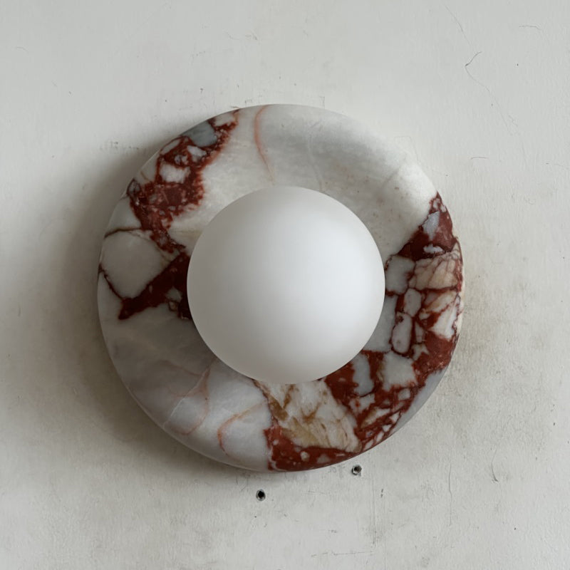 Orli Red Marble Sconce