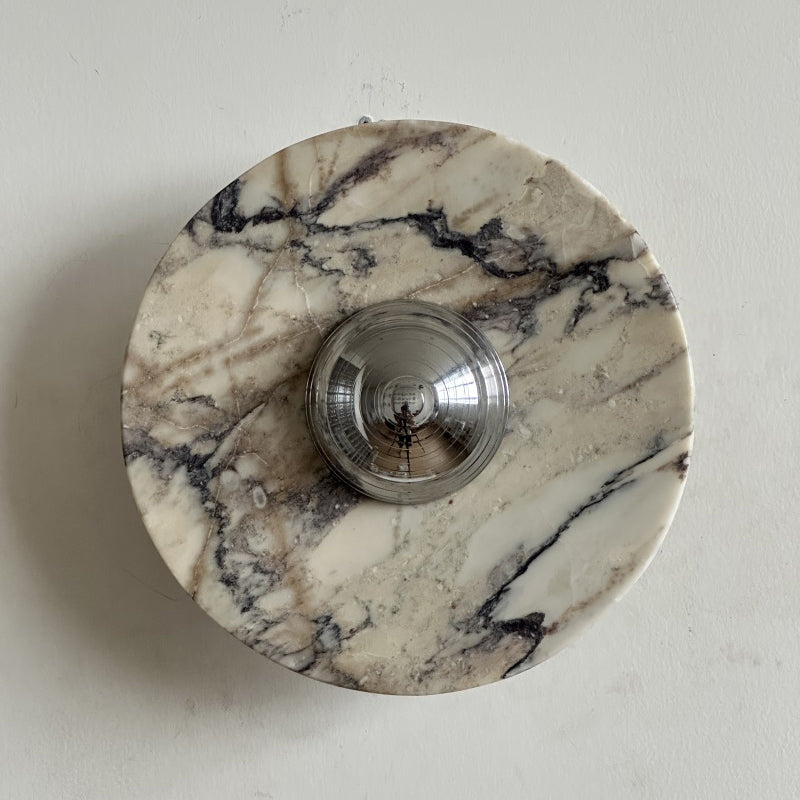 Calacatta Round Marble Sconce