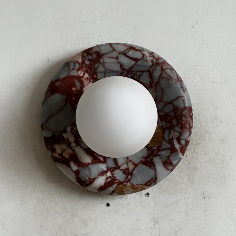 Orli Red Marble Sconce