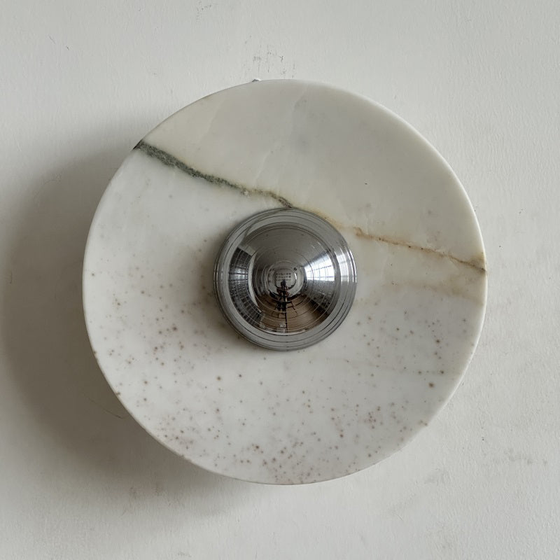 Calacatta Round Marble Sconce